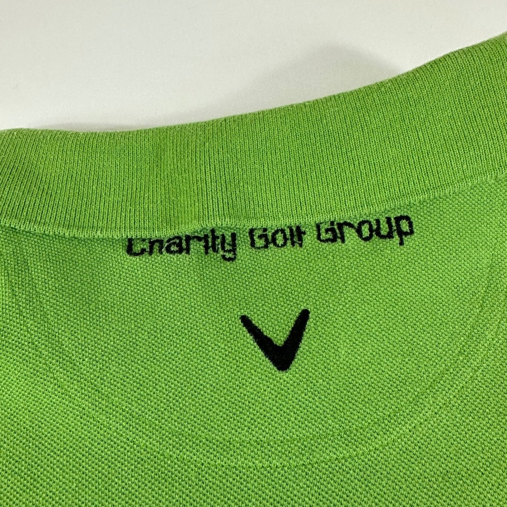 Callaway Golf Sport Polo Shirt Mens XXL Lime Green Short Sleeve - Picture 6 of 8